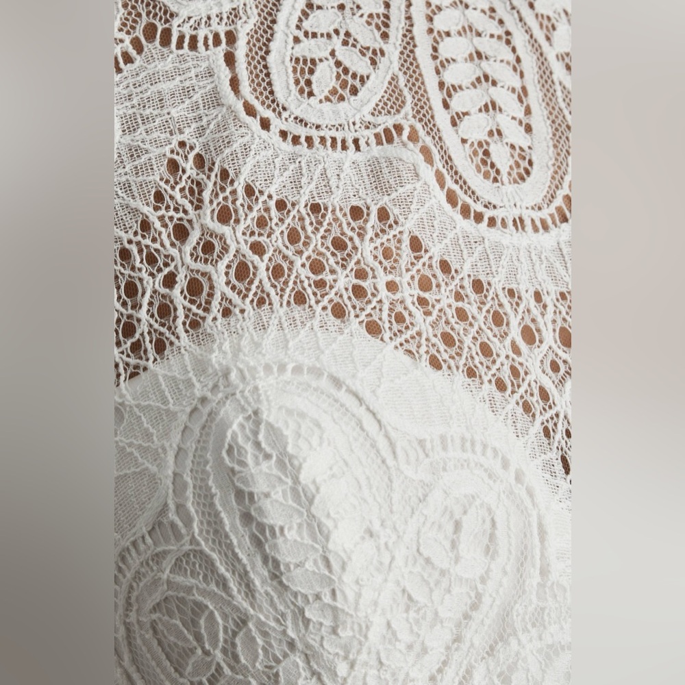 BHLDN Willowby by Watters Orianna High-Neck Open-Back Lace Wedding Gown - Picture 7 of 15